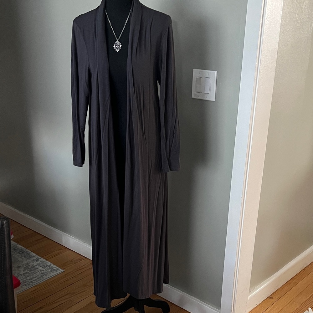 Full-length knit duster (or cardigan)
